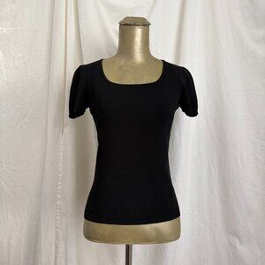 Jones New York 90s Minimalist Black Top XS